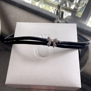 Girls leather butterfly chocker
